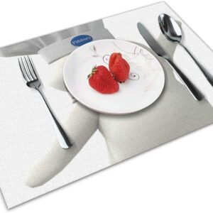Placemats Set of 4 Washable Heat Resistant Non-Slip Mats for Dining Table Decor 12×18 Inch