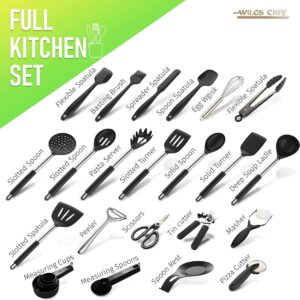 Silicone Cooking Utensils Set – 31 Pcs, Non-Stick, Heat-Resistant